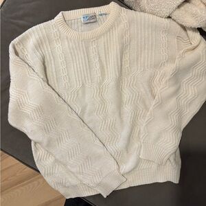 Vintage Cream Cable Knit Sweater